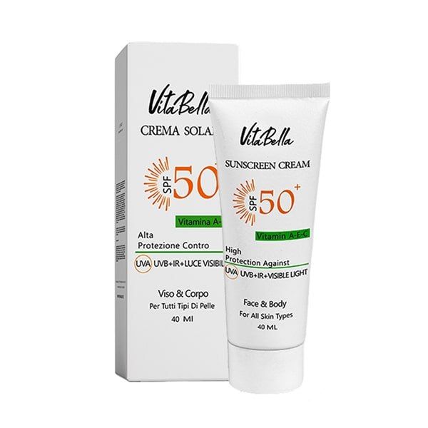 کرم ضد آفتاب ویتابلا spf 50  بی رنگ